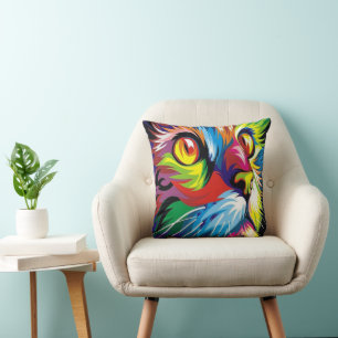 Cooles Retro Pop Art Cat Zuhause Bürokissen Kissen