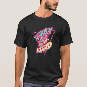 Cooles Retro-Skateboard mit Gesamtplatine Gedreht T-Shirt