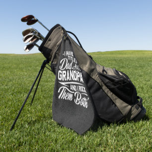Cooles Retro-Style-Geschenk für neue Grandpas Golfhandtuch