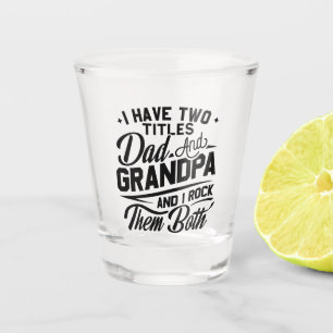 Cooles Retro-Style-Geschenk für neue Grandpas Schnapsglas