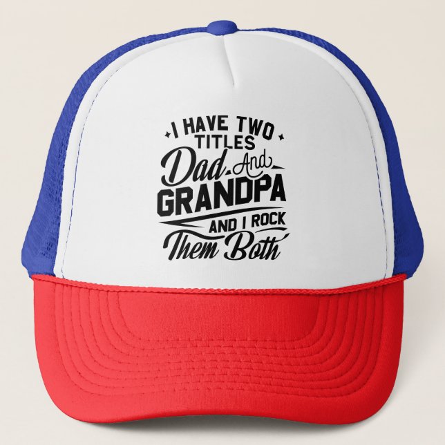 Cooles Retro-Style-Geschenk für neue Grandpas Truckerkappe (Vorderseite)