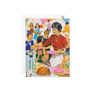 cooles Retro Vintag Geburtstagsparty Postkarte