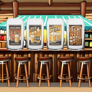 Cooles Retro-Vintages Bier Dosenglas