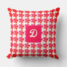 cooles Retro-Vintages Blumenmuster aus dem 20. Jah Kissen