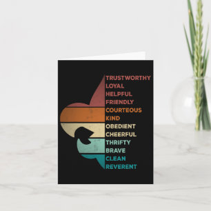 Cooles Retro-Vintages Pfadfindergesetz Karte