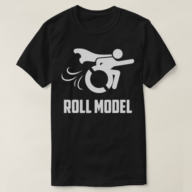 Cooles Roll Model Funny Handicapped Person Wheelch T-Shirt (Design vorne)