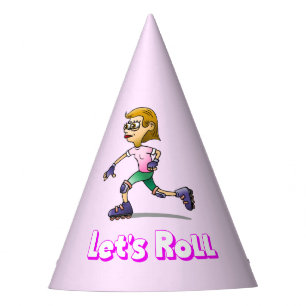 Cooles Roller-Skating-Mädchen Partyhütchen
