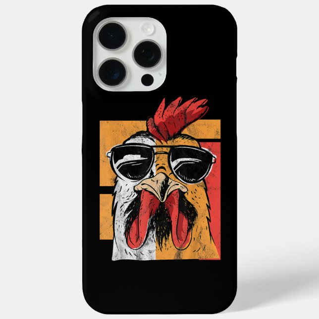 Cooles Rooster-Tragen einer Sonnenbrille Retro Vin Case-Mate iPhone Hülle (Rückseite)