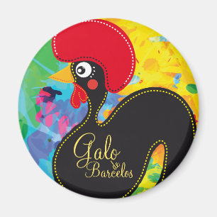 Cooles Rooster von Portugal #01 - Galo de Barcelos Magnet