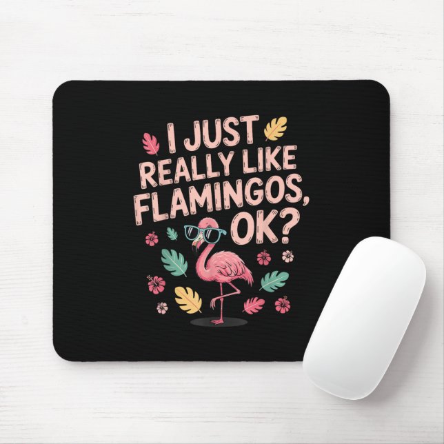 Cooles rosa Flamingo Liebhaber-Geschenk für Männer Mousepad (Mit Mouse)