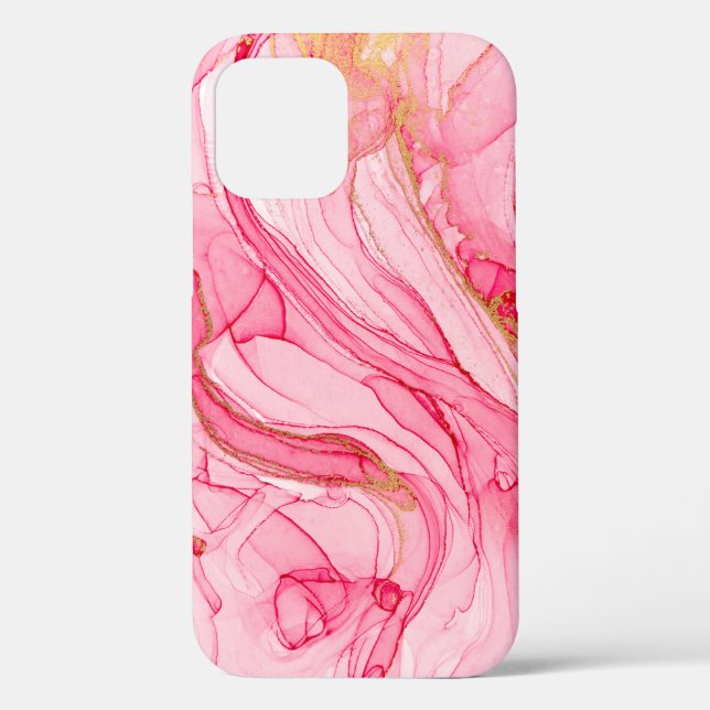 Cooles rosa goldfarbenes, einzigartiges Wasserfarb Case-Mate iPhone Hülle (Rückseite)