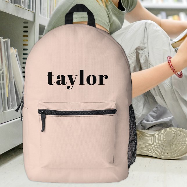 Cooles Rosa Modernes Minimalistisches Design Bedruckter Rucksack (Von Creator hochgeladen)