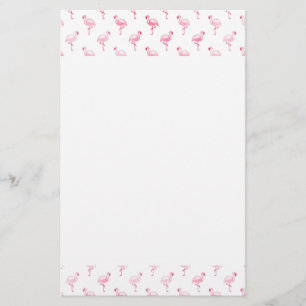 Cooles rosa tropisches Flamingo-Muster in Weiß