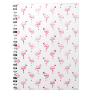 Cooles rosa tropisches Flamingo-Muster in Weiß Notizblock