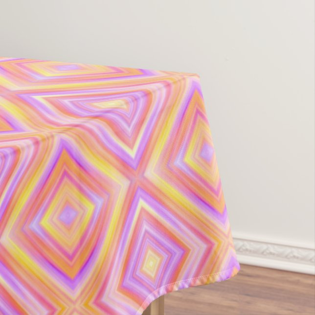 Cooles, rosa und gelbes Muster Tischdecke (Beispiel)