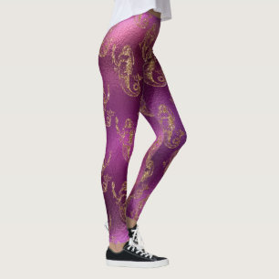 cooles Rosamuster des blauen Grüns des Leggings