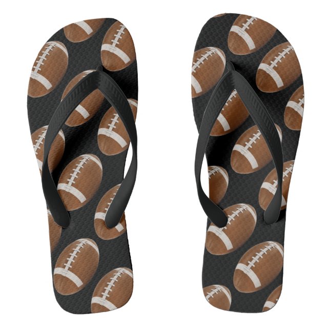 Cooles Rugby-Muster| Sportgeschenk Flip Flops (Fußbett)