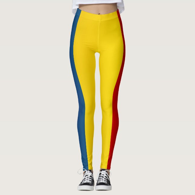 Cooles Rumänien - Flaggenmode Leggings (Vorderseite)