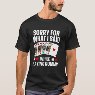 Cooles Rummy Design für Damen und Herren Kartenspi T-Shirt