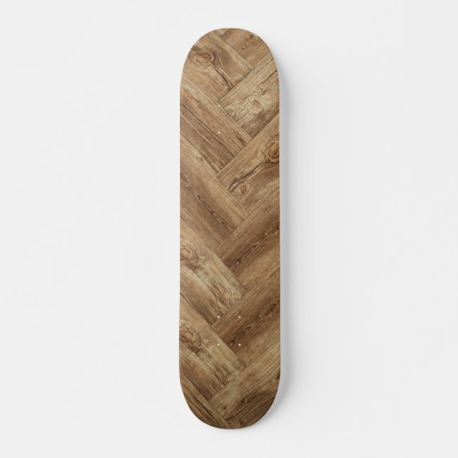 Cooles rustikales Holzmuster Skateboard (Vorne)