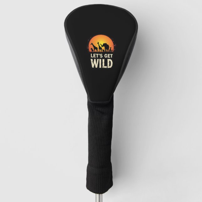 Cooles Safari-Design für Männer Frauen Kinder Safa Golf Headcover (Vorderseite)