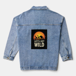 Cooles Safari-Design für Männer Frauen Kinder Safa Jeansjacke