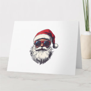 Cooles Santa Claus Gesicht Retro Sonnenbrille Weih Karte