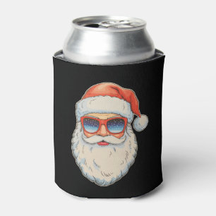 Cooles Santa-Gesicht Retro-Weihnachtsbrille Weihna Dosenkühler