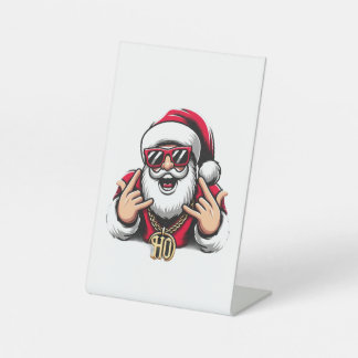 Cooles Santa Tabletop-Zeichen Sockelschild