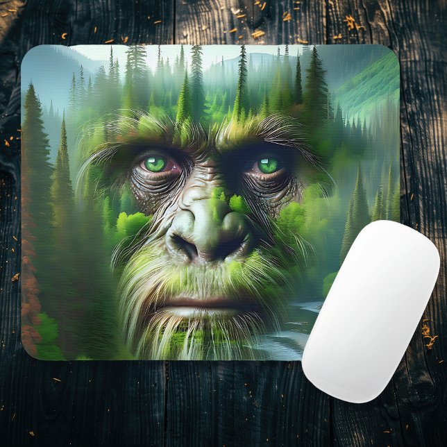 Cooles Sasquatch im Wald Mousepad (Von Creator hochgeladen)