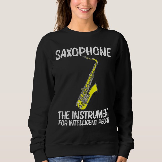 Cooles Saxophon für Herren - Jazzspieler Sweatshirt (Vorderseite)