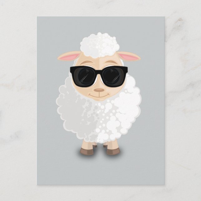 Cooles Schaf Postkarte (Vorderseite)