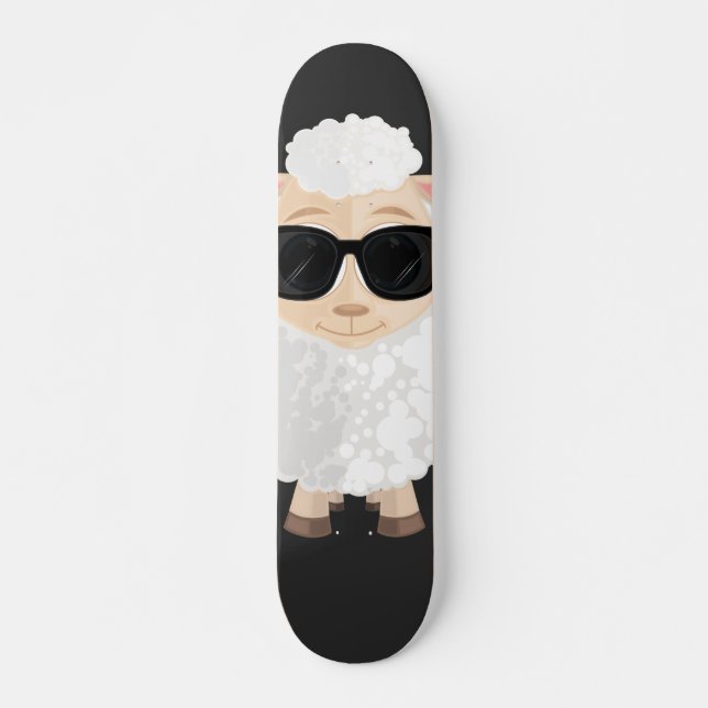 Cooles Schaf Skateboard (Vorne)
