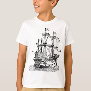 Cooles Schiff der alten Piraten T-Shirt