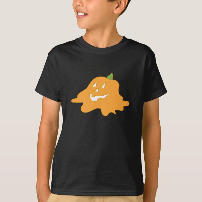 Cooles Schmelzen Halloween Jack-O-Lantern T-Shirt (Vorderseite)