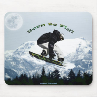 Cooles Schneeboarder Wintersport-Thema Mousepad