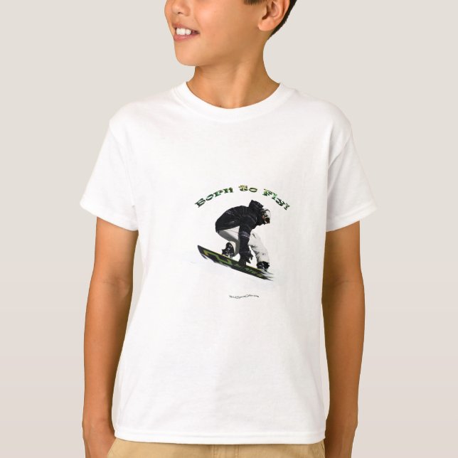 Cooles Schneeboarder Wintersport-Thema T-Shirt (Vorderseite)