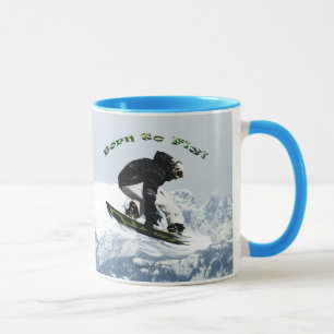 Cooles Schneeboarder Wintersport-Thema Tasse