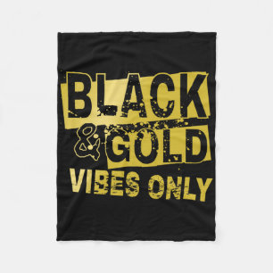 Cooles Schwarz-Gold-Design Fleecedecke