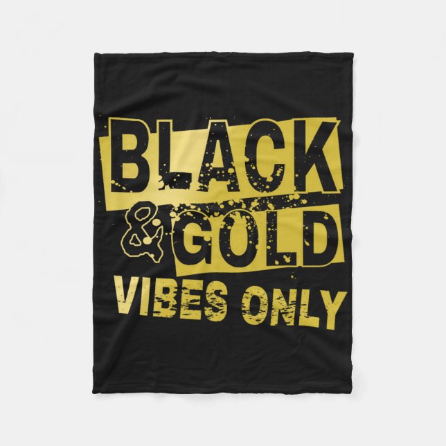 Cooles Schwarz-Gold-Design Fleecedecke (Vorderseite)