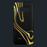 Cooles Schwarz-Imitat-Gold-Wirbel-Design Case-Mate Samsung Galaxy S8 Hülle<br><div class="desc">Modernes,  elegantes Schwarz-Gold abstraktes cooles Wirbles Design.</div>