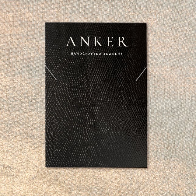 Cooles Schwarz-Leder-Nekklace-Armband-Display Visitenkarte (Von Creator hochgeladen)