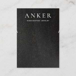Cooles Schwarz-Leder-Nekklace-Armband-Display Visitenkarte
