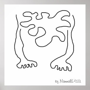 Cooles Schwarz-Weiß-Abstraktes Poster! Poster