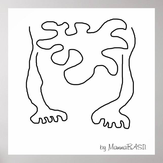 Cooles Schwarz-Weiß-Abstraktes Poster! Poster (Vorne)