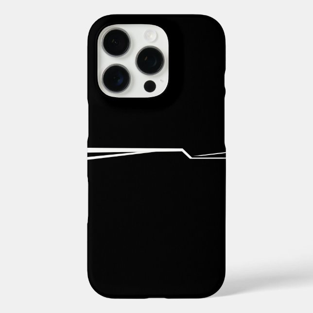 Cooles Schwarz-Weiß-Design Case-Mate iPhone Hülle (Rückseite)