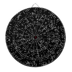 Cooles Schwarz-Weiß-Fraktal Kunstwerke Moderne Dartscheibe