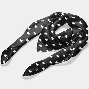 Cooles Schwarz-Weiß-Katzen-Muster Schal
