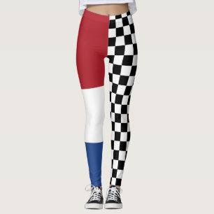 Cooles Schwarz-Weiß-Markierungsmuster Leggings