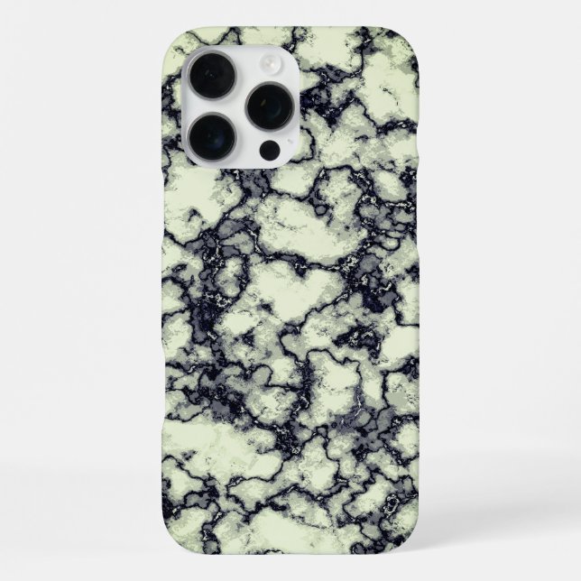 COOLES Schwarz-Weiß-Marmor-Muster iPhone Hülle (Rückseite)